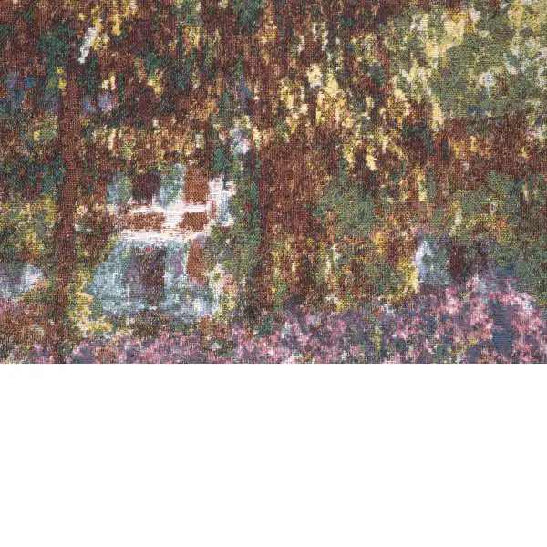C Charlotte Home Furnishings Inc Monet's Iris Garden European Cushion Cover - 18 in. x 18 in. by Claude Monet | Close Up 4