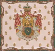 Napoleon Crest Belgian Sofa Pillow Cover | Close Up 1