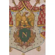 Napoleon Crest Belgian Cushion Cover - 18 in. x 18 in. Cotton by Charlotte Home Furnishings | Close Up 2