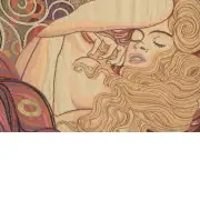 Sleeping Danae By Klimt Italian Tapestry - 60 in. x 25 in. Cotton/Viscose/Polyester by Gustav Klimt | Close Up 1