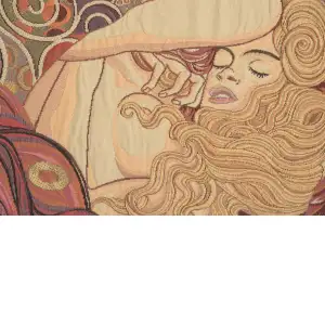 Sleeping Danae By Klimt Italian Tapestry - 60 in. x 25 in. Cotton/Viscose/Polyester by Gustav Klimt