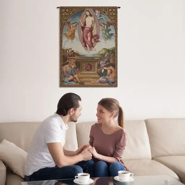 Resurrection Italian Tapestry - 36 in. x 50 in. Cotton/Viscose/Polyester by Pietro Perugino | Life Style 2