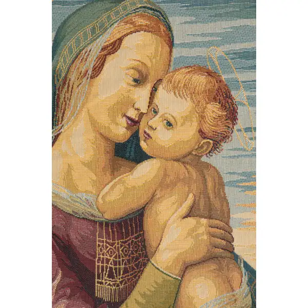 Madonna With Child By Raphael Italian Tapestry - 20 in. x 24 in. Cotton/Viscose/Polyester by Raphael | Close Up 1