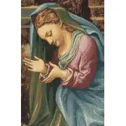 Madonna Adoring the Child Italian Tapestry | Close Up 1