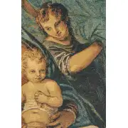 Madonna Della Pappa Italian Tapestry - 25 in. x 22 in. Cotton/Viscose/Polyester by Paolo Veronese | Close Up 1