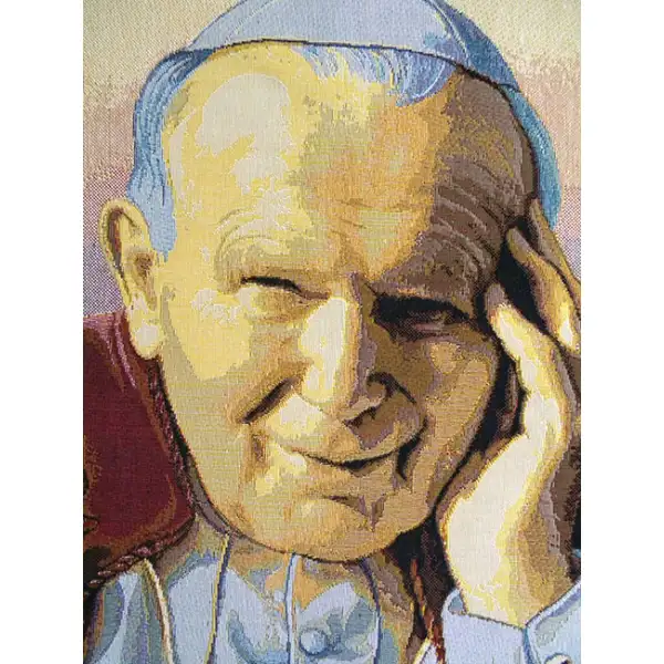 Pope John Paul II Papa Wojtyla Italian Tapestry | Close Up 2
