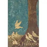 St. Francis Preaching To The Birds Italian Tapestry - 18 in. x 24 in. Cotton/Viscose/Polyester by Giotto di Bondone | Close Up 2