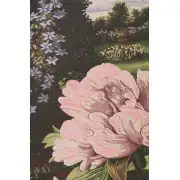 Pink Peonies Italian Tapestry - 25 in. x 35 in. Cotton/Viscose/Polyester by Alberto Passini | Close Up 2
