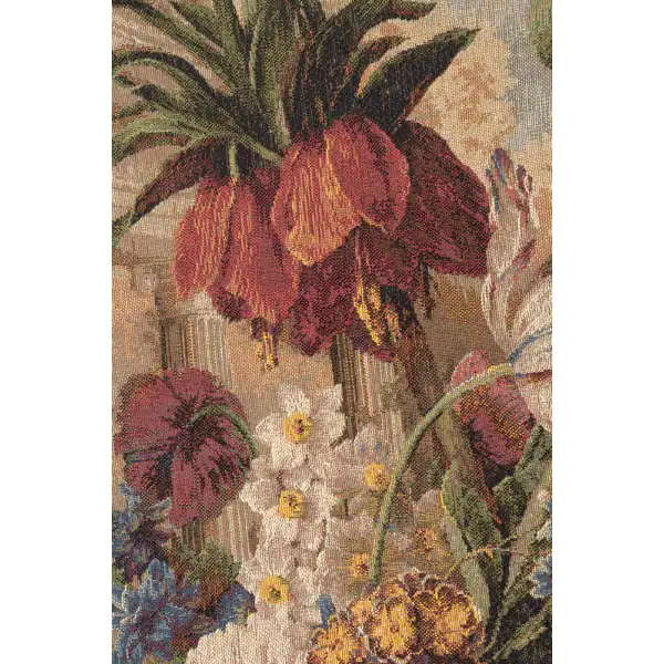 Bouquet Exotique French Wall Tapestry - 44 in. x 58 in. Wool/cotton/others by Jan Frans Van Dael | Close Up 2