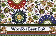World's Best Dad Tapestry Afghan Throw | Close Up 1