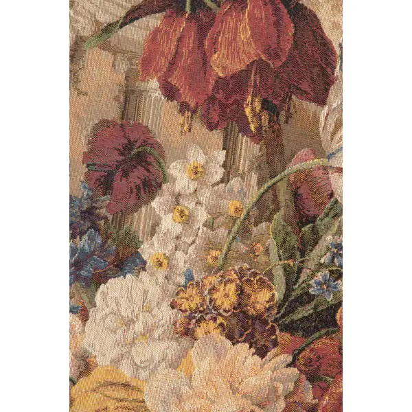 Bouquet Exotique With Monkey French Wall Tapestry - 58 in. x 58 in. Wool/cotton/others by Charlotte Home Furnishings | Close Up 2