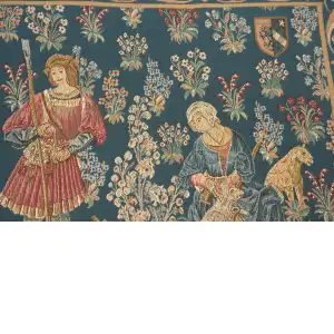 Travail De La Laine French Wall Tapestry - 32 in. x 27 in. Cotton/Viscose/Polyester by Charlotte Home Furnishings Inc