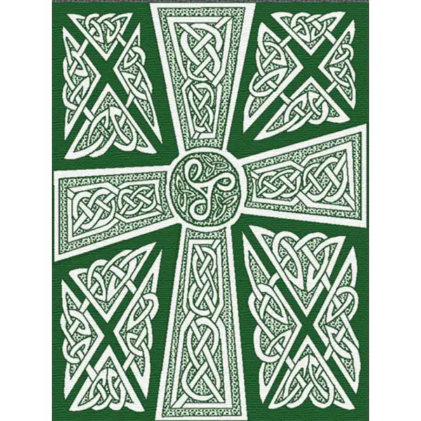 Celtic Crosses - 68 in. x 48 in. Cotton by Charlotte Home Furnishings Inc | Close Up 1