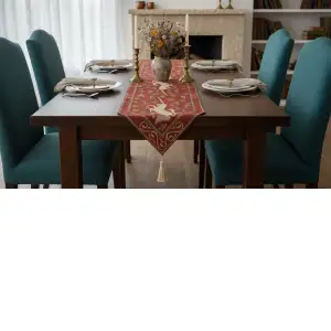 Licorne II French Table Mat - 34 in. x 14 in. Wool/cotton/others by Charlotte Home Furnishings Inc