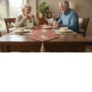 Licorne II French Table Mat - 34 in. x 14 in. Wool/cotton/others by Charlotte Home Furnishings Inc