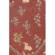 Medieval Rabbit II French Table Mat - 34 in. x 14 in. Wool/cotton/others by Charlotte Home Furnishings | Close Up 1