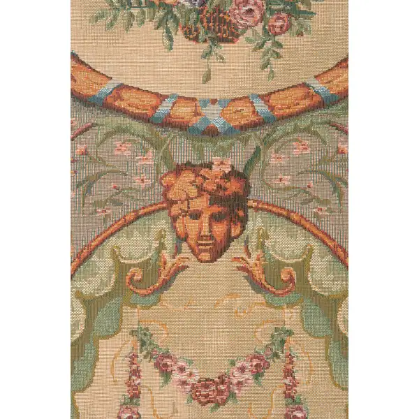 Portiere Bouquet I French Wall Tapestry - 30 in. x 74 in. Cotton/Viscose/Polyester by Charlotte Home Furnishings | Close Up 2