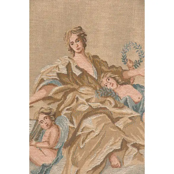 Portiere Gold Lady French Wall Tapestry | Close Up 1