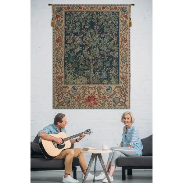 Tree Of Life William Morris Belgian Tapestry - 51 in. x 69 in. Cotton/Viscose/Polyester by William Morris | Life Style 2