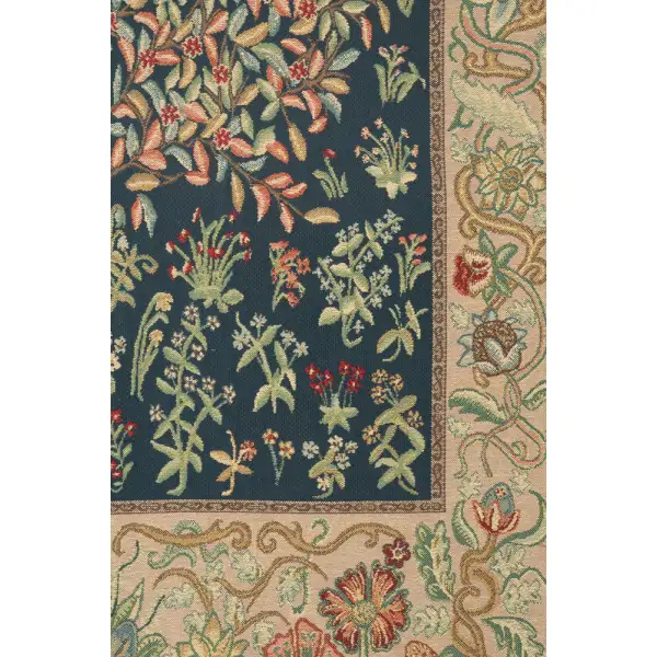 Pastel Tree Of Life Belgian Tapestry - 51 in. x 69 in. Cotton/Viscose/Polyester by William Morris | Close Up 1