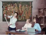 Vendages (Red) Belgian Wall Tapestry | Life Style 2