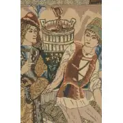 Vendages, Left Side (Rust) Belgian Wall Tapestry | Close Up 2