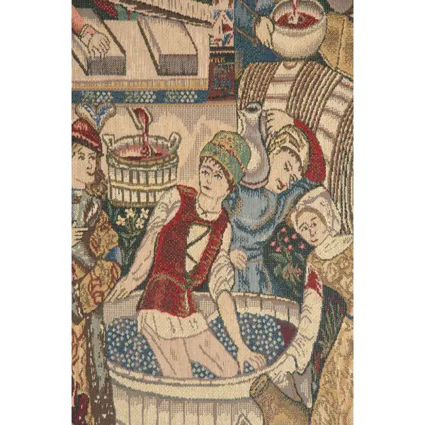 Vendage Portiere, Left Side Large Belgian Tapestry | Close Up 1