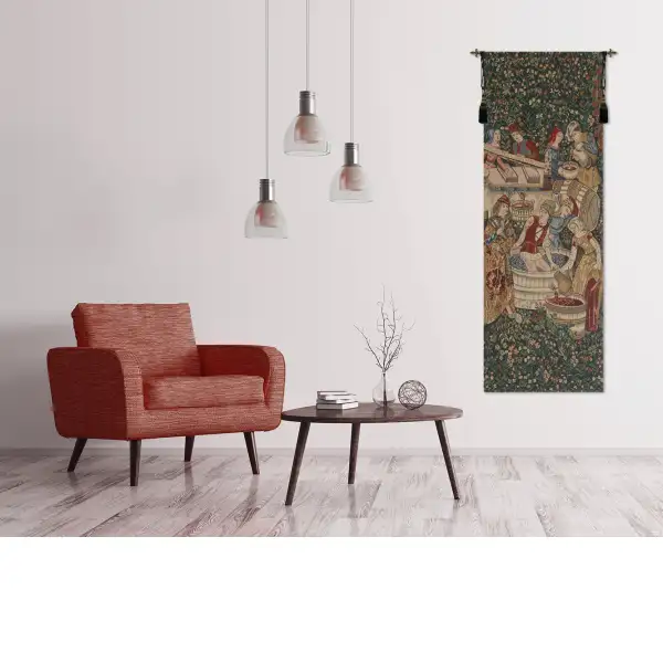 Vendage Portiere Left Side Small Belgian Tapestry - 16 in. x 47 in. Cotton/Viscose/Polyester by Charlotte Home Furnishings | Life Style 1