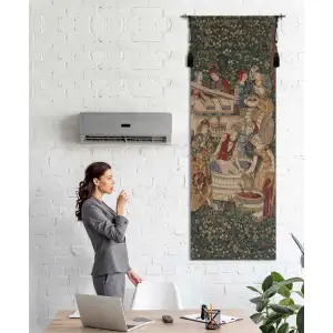 Vendage Portiere Left Side Small Belgian Tapestry - 16 in. x 47 in. Cotton/Viscose/Polyester by Charlotte Home Furnishings Inc