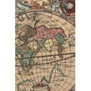 Map Mercator Belgian Tapestry - 46 in. x 33 in. Cotton/Viscose/Polyester by Charlotte Home Furnishings | Close Up 2