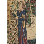 Lady and the Organ, Beige  Belgian Tapestry | Close Up 1