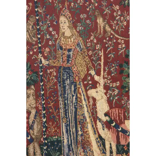 Lady And The Unicorn Series I Belgian Tapestry - 58 in. x 32 in. Cotton/Viscose/Polyester by Charlotte Home Furnishings | Close Up 1