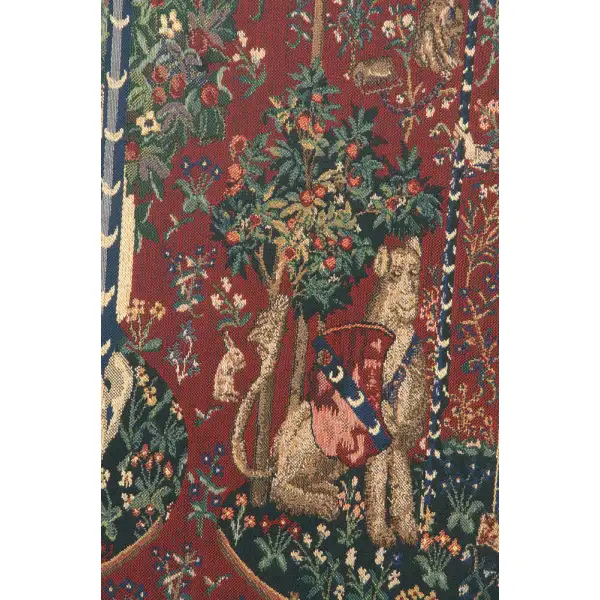 Lady And The Unicorn Series I Belgian Tapestry - 58 in. x 32 in. Cotton/Viscose/Polyester by Charlotte Home Furnishings | Close Up 2