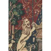 Lady And The Unicorn Belgian Tapestry - 44 in. x 33 in. Cotton/Viscose/Polyester by Charlotte Home Furnishings | Close Up 2