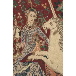 Lady And The Mirror Belgian Tapestry - 38 in. x 33 in. Cotton/Viscose/Polyester by Charlotte Home Furnishings Inc