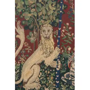 Lady And The Mirror (with Border) Belgian Tapestry - 44 in. x 34 in. Cotton/Viscose/Polyester by Charlotte Home Furnishings Inc