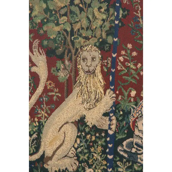 Lady and the Mirror (with Border) Belgian Tapestry | Close Up 1