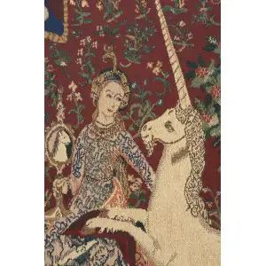 Lady And The Mirror (with Border) Belgian Tapestry - 44 in. x 34 in. Cotton/Viscose/Polyester by Charlotte Home Furnishings Inc