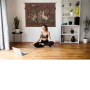 Lady and the Mirror (with Border) Belgian Wall Tapestry | Life Style 2