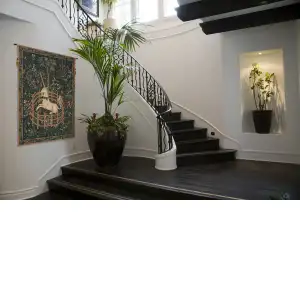 Unicorn In Captivity II (With Border) Belgian Tapestry - 33 in. x 42 in. Cotton/Viscose/Polyester by Charlotte Home Furnishings Inc