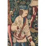 Unicorn Hunt with Border Belgian Wall Tapestry | Close Up 1