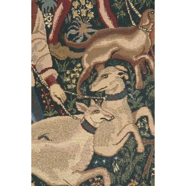 Unicorn Hunt Belgian Wall Tapestry | Close Up 2