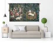 Unicorn Captive And Unicorn Hunt Belgian Tapestry - 112 in. x 68 in. Cotton/Viscose/Polyester by Charlotte Home Furnishings | Life Style 1