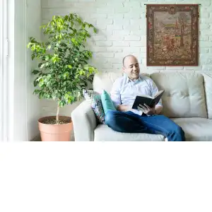 Vieux Brussels (Left Side) Belgian Tapestry - 33 in. x 39 in. Cotton/Viscose/Polyester by Charlotte Home Furnishings Inc