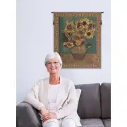 Sunflowers Belgian Wall Tapestry | Life Style 2