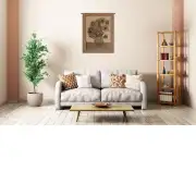 Sunflowers, Beige Belgian Wall Tapestry | Life Style 1