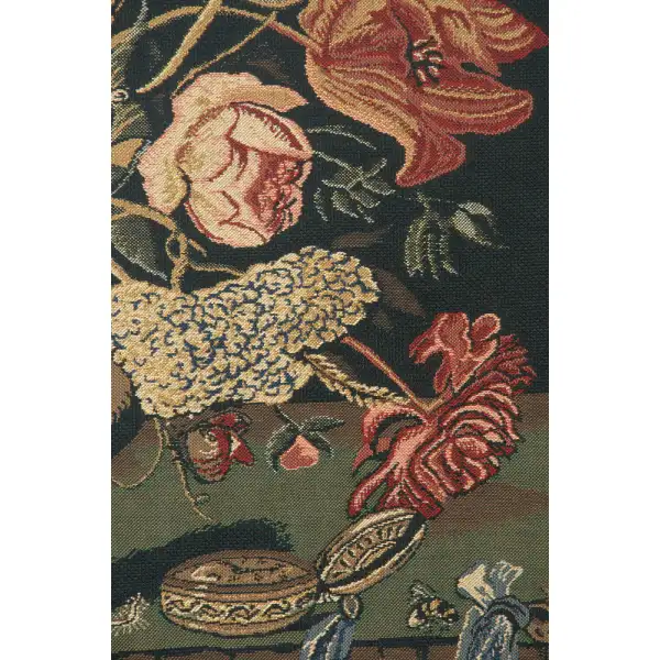 Mignon Bouquet, Black Belgian Tapestry | Close Up 1