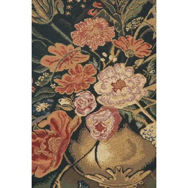 Mignon Bouquet, Black Belgian Tapestry | Close Up 2