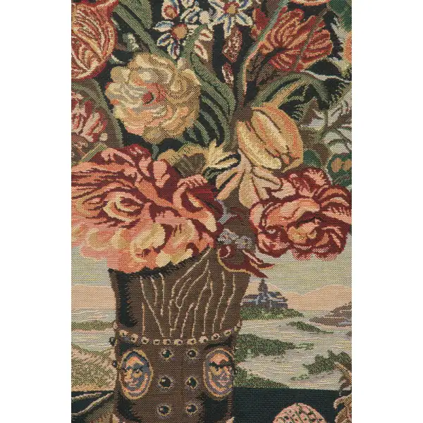 Ambrosius Bouquet Belgian Tapestry - 33 in. x 40 in. Cotton/Viscose/Polyester by Ambrosius Bosschaert | Close Up 1
