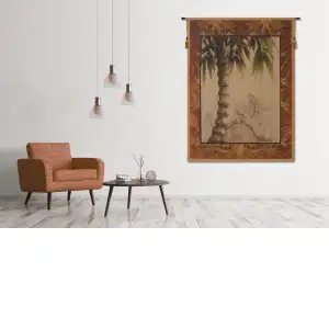 Le Palmier French Wall Tapestry - 30 in. x 40 in. Wool/cotton/others by Charlotte Home Furnishings Inc